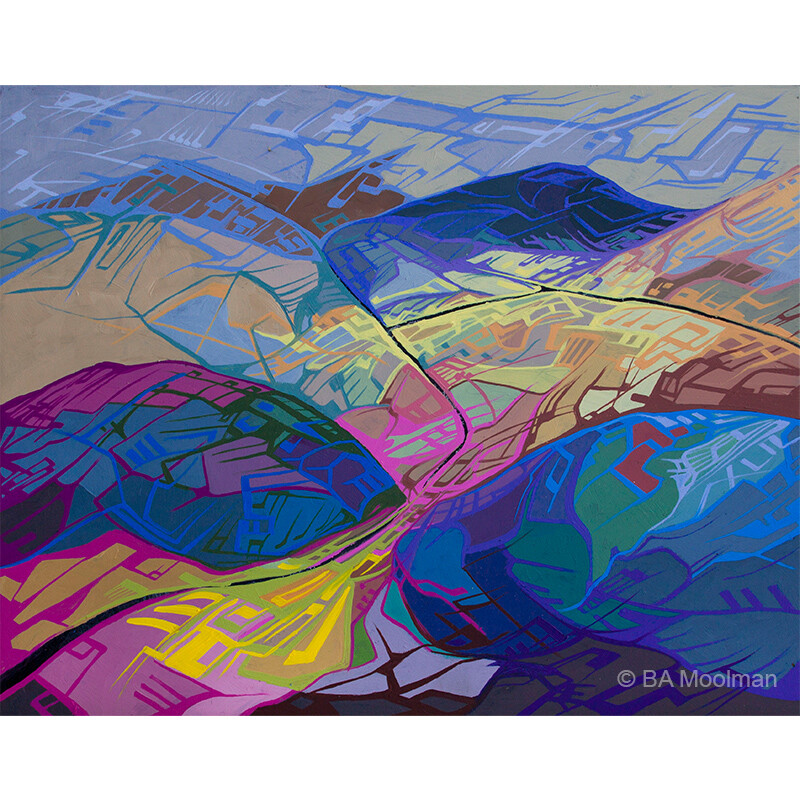 <b>Earth Circuitry 11</b> Earth Circuitry 11 a BA Moolman Painting.