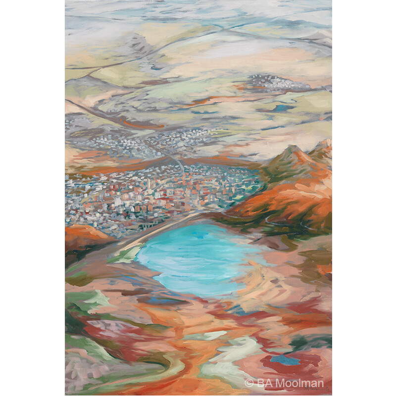 <b> Graaff Reinet </b> Graaff Reinet, a BA Moolman Painting.