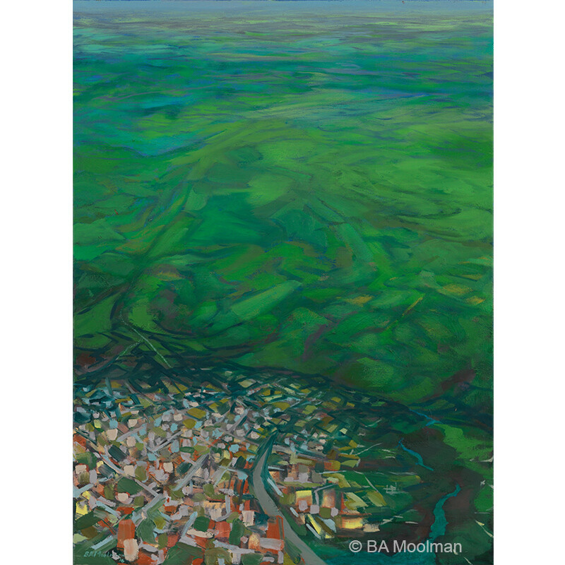 <b> Into the Valley </b> Into the Valley, a BA Moolman Painting.