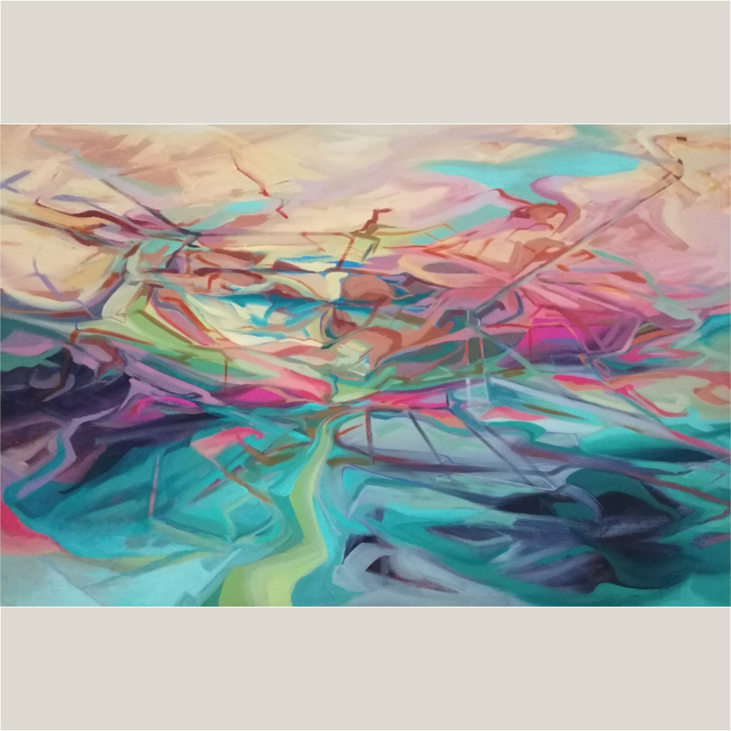 <b>Confluence</b> Confluence, painting by BA Moolman