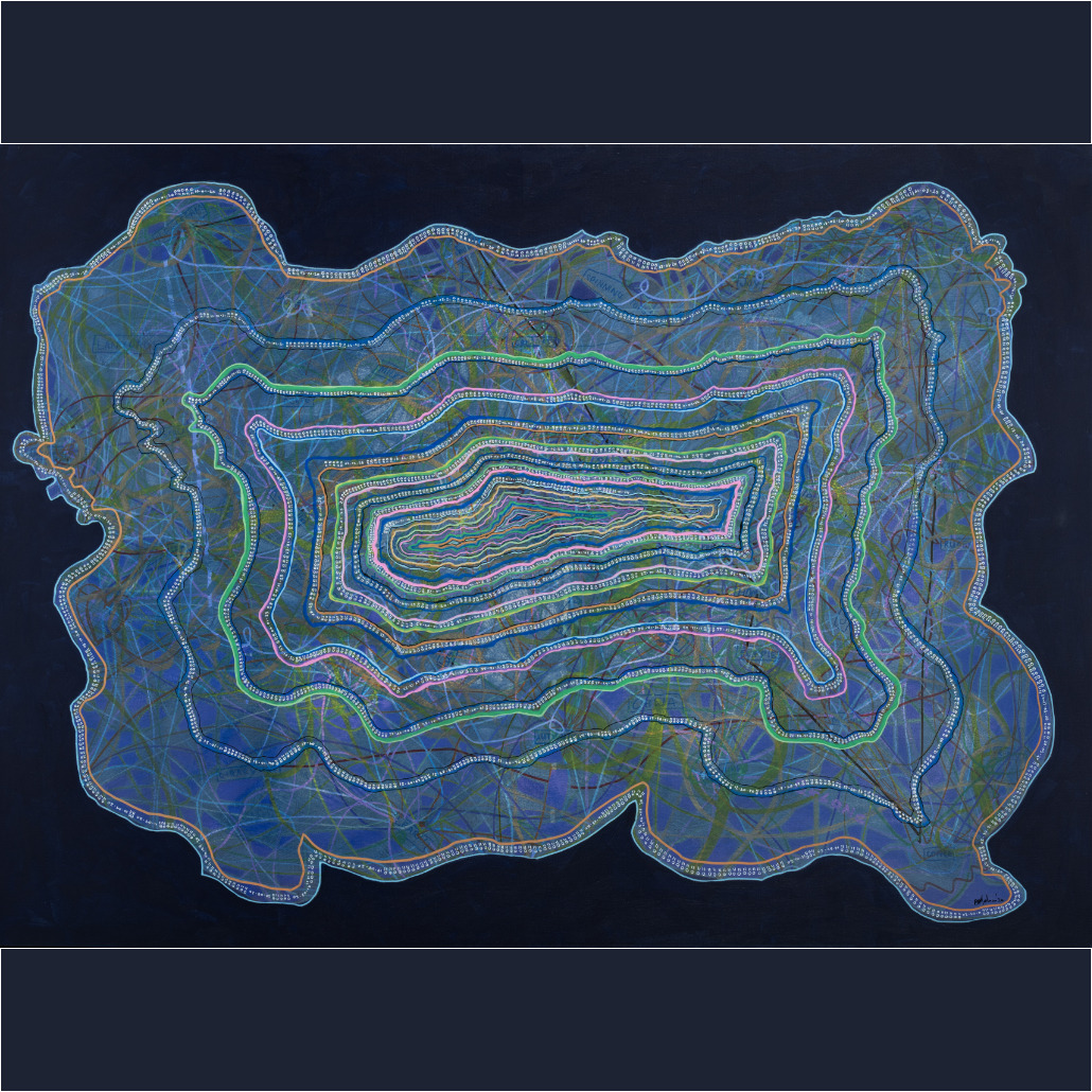 <b>Mapping Rain 11</b> Mapping Rain 11, painting by BA Moolman