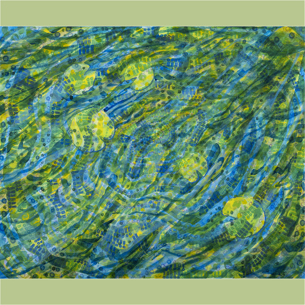<b>Pond Life</b> Pond Life, painting by BA Moolman